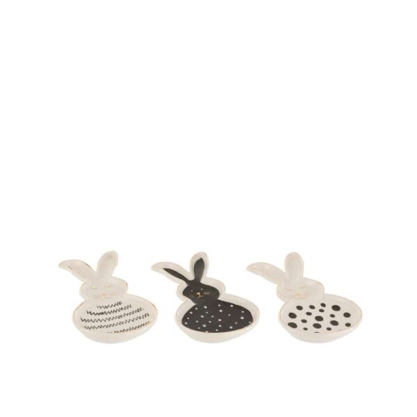 DISH RABBIT CERAMIC MEDIUM ASSORTMENT OF 3
