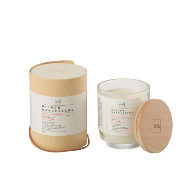 SCENTED CANDLE ROUND WINDOW  WANDERLAND  WAX TRANSPARENT SMALL-30 HOURS