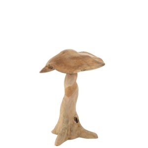 DECORATION MUSHROOM TEAK WOOD NATURAL SMALL