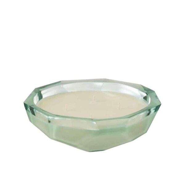 CANDLE DISH ORIGAMI GLASS TRANSPARENT SMALL -