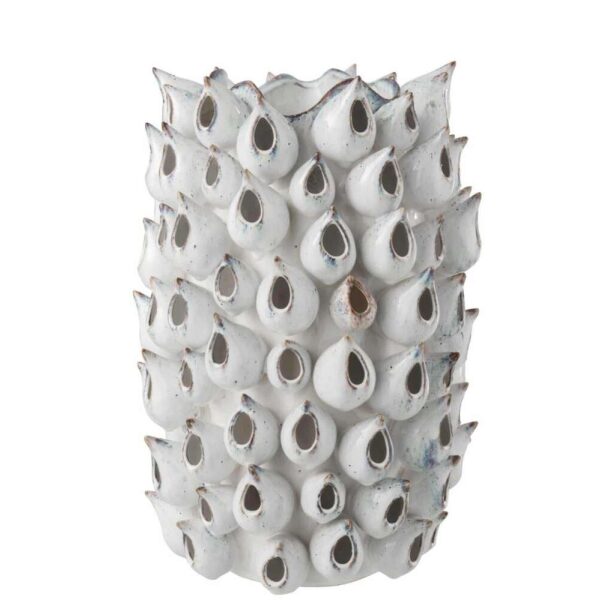 VASE ANEMONE HIGH EARTHENWARE BLUE LARGE