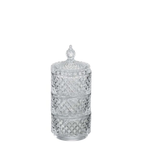 JAR 3 LEVELS GLASS TRANSPARENT