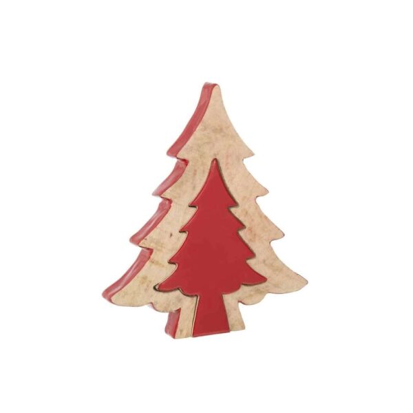 PUZZLE XMAS TREE MANGO RED L