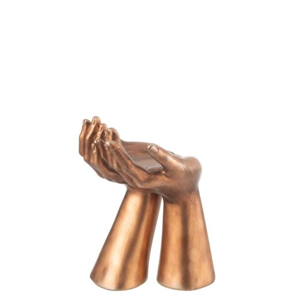CANDLE HOLDER PALMS RESIN COPPER