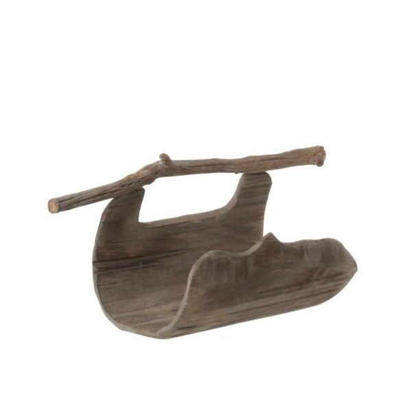 DECORATION HALF TRUNK WITH HANDLE WOOD NATURAL