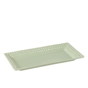 PLATE RECTANGULAR CERAMIC GREEN