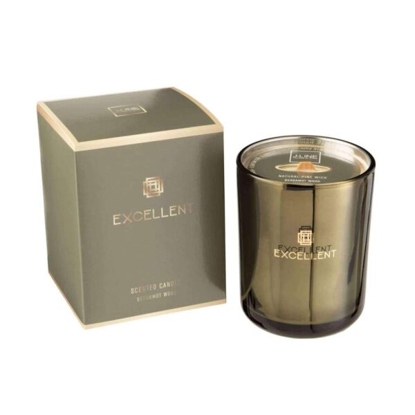 SCENTED CANDLE EXCELLENT BERGAMOT WOOD GREEN MEDIUM-80U