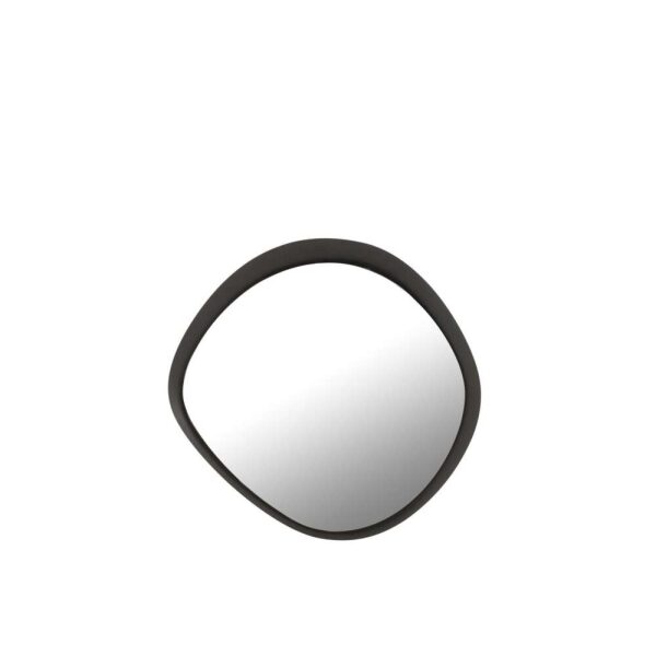 WALL MIRROR ROUND METAL/GLASS BLACK SMALL