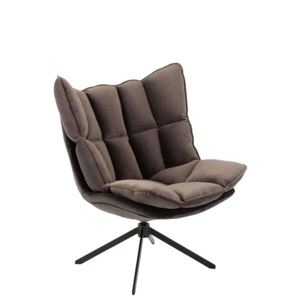 CHAIR RELAX CUSHION ON FRAME TEXTILE/METAL GREY