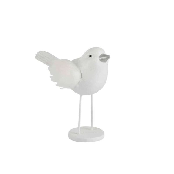 BIRD POLY/FAKE FUR WHITE LARGE