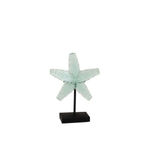 STARFISH ON FOOT RECYCLED GLASS TRANSPARANT SMALL