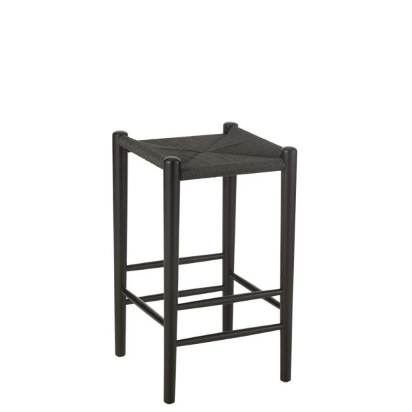 BAR CHAIR ORIENT BEECH WOOD/ROPE BLACK