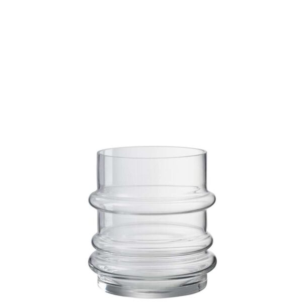 VASE BORDER GLASS TRANSPARENT SMALL