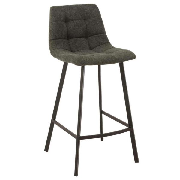 BARSTOOL STEPHANE  TEXTILE/METAL DARK GREY
