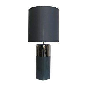 Lampe Base Gråblå/Sølv 11X11X36Cm