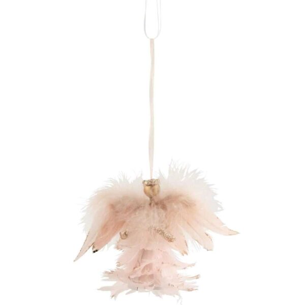 HANGER ANGEL FEATHERS GLITTER LIGHT PINK