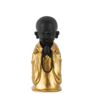 MONK NECKLACE POLYRESIN BLACK/GOLD