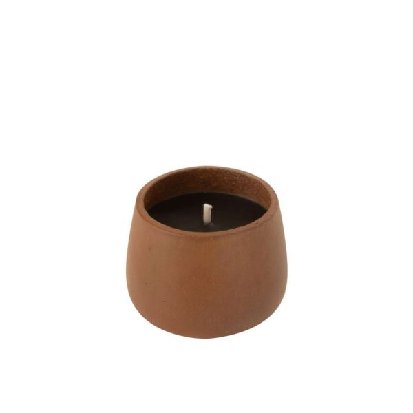 OUTDOOR CANDLE CEMENT BROWN SMALL 18H