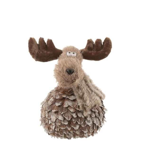 REINDEER+SCARF BARK PIECES BROWN/GREY LARGE