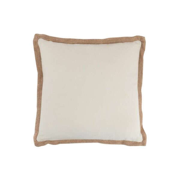 CUSHION BORDER WOVEN SQUARE POLYESTER BEIGE