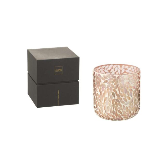 SCENTED CANDLE TENDER ROSE WAX PINK MEDIUM-70HOURS
