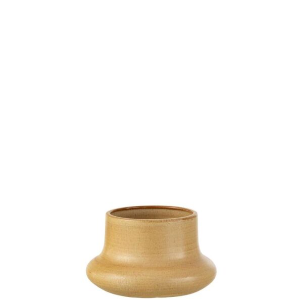 FLOWERPOT ORGANIC CERAMIC BEIGE SMALL