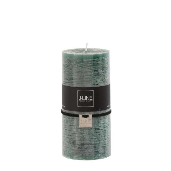 CYLINDER CANDLE DARK GREEN L -52H