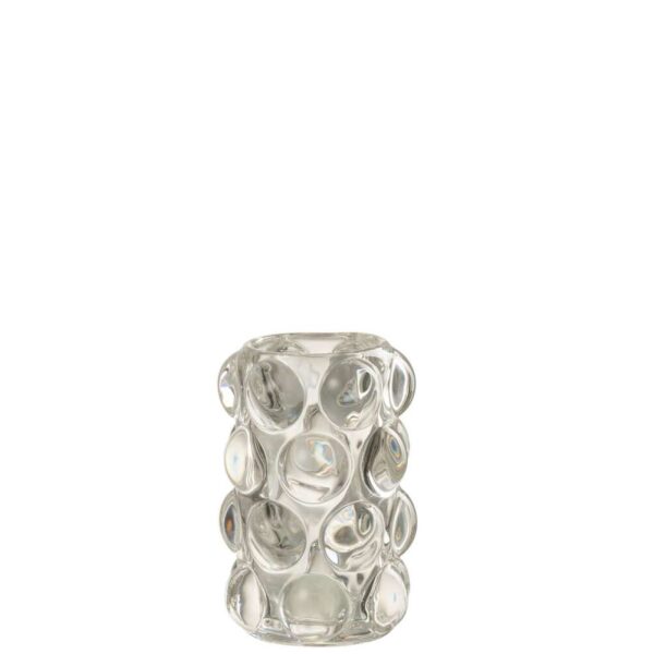 TEALIGHT HOLDER BOLLIE GLASS TRANSPARENT