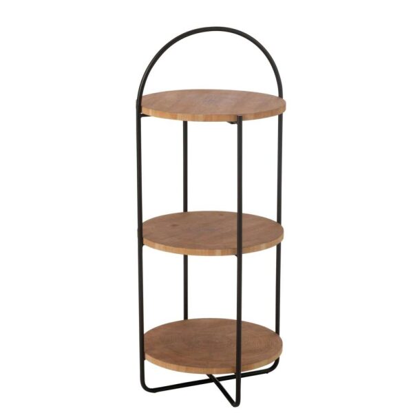 SHELF MIA MDF/IRON NATURAL BLACK