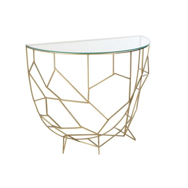 CONSOLE MOZA METAL/GLASS GOLD