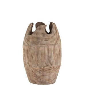 VASE IRREGULAR WOOD NATURAL LARGE
