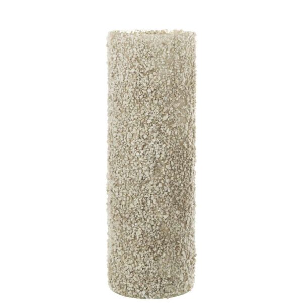 CANDLEHOLDER ROCK GLASS/ST WHITE EXTRA LARGE