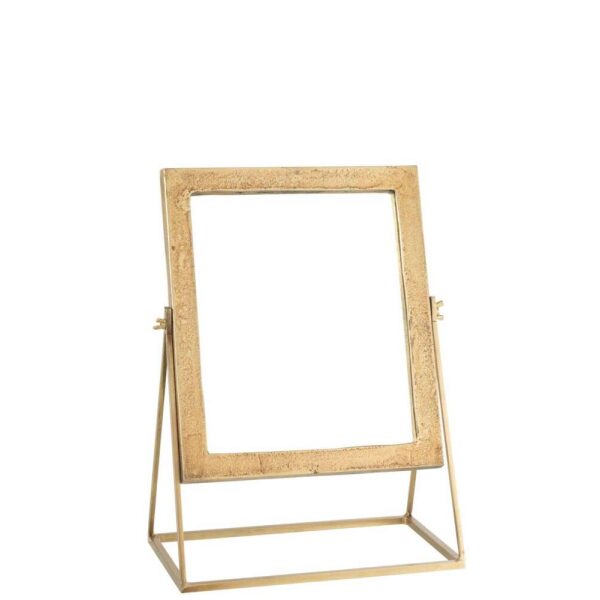 MIRROR SQUARE ON FOOT METAL GOLD