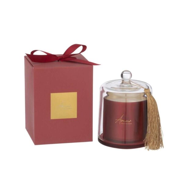 SCENTED CANDLE BELL AMOUR RED LARGE-45HOURS
