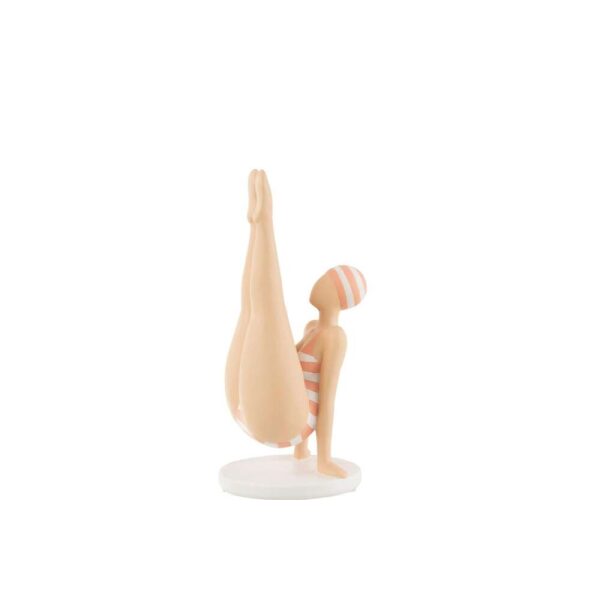 WOMAN YOGA ON HANDS POLY ORANGE