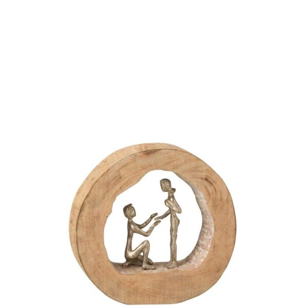 FIGURE COUPLE PROPOSAL MANGO WOOD/ALUMINIUM NATURAL/WHITE