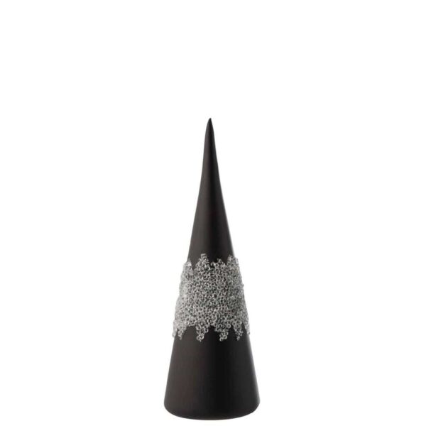 CONE SUGAR MIDDLE DIAMONDS LINE GLASS MATTE BLACK SMALL