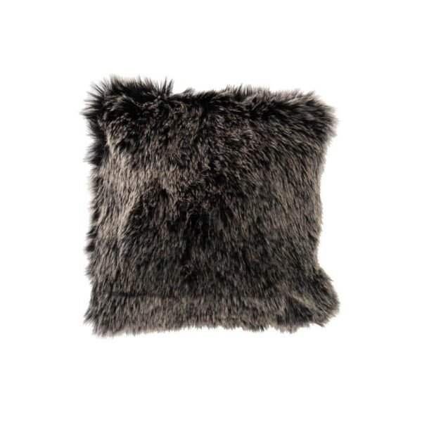 CUSHION FAKE FUR LONG GREY/BLACK/WHITE