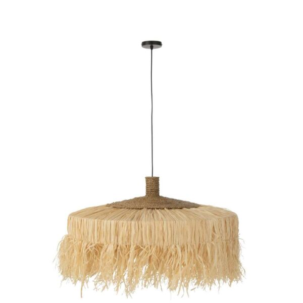 HANGING LAMP ROUND RAFFIA NATURAL