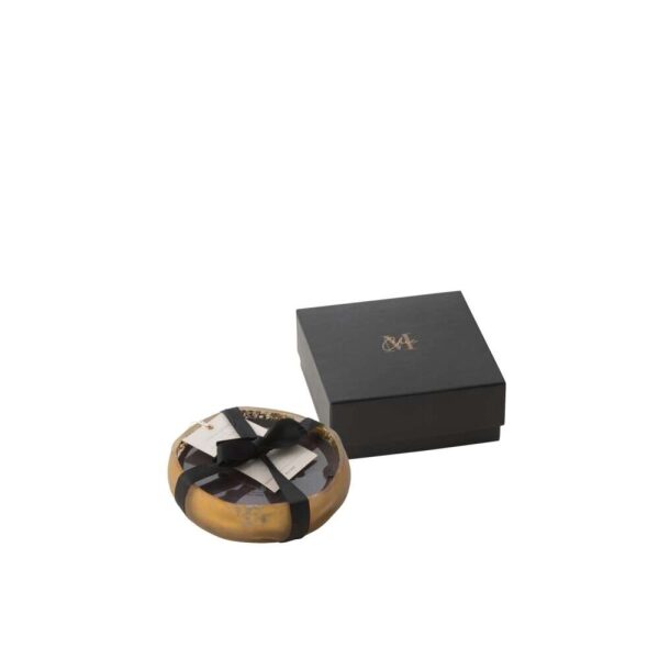 SCENTED CANDLE M-CHIC GLASS GOLD/BLACK SMALL-15H