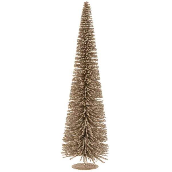 TREE DECO PLASTIC DOTS GLITTER CHAMPAGNE LARGE