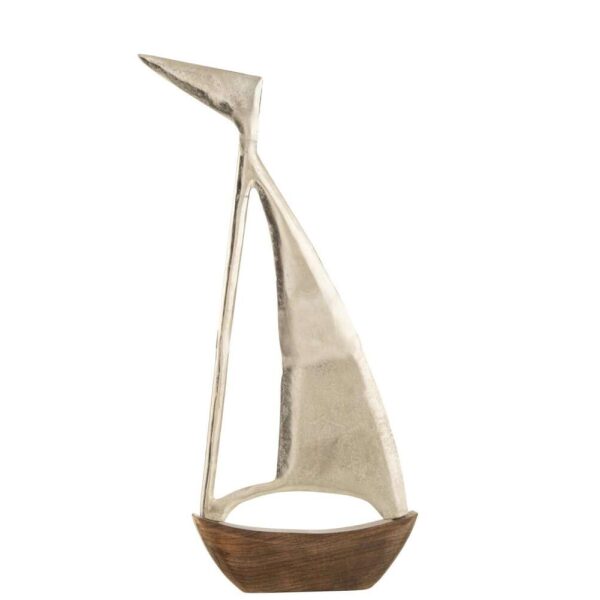 BOAT ALUMINIUM/MANGO SILVER/NATURAL LARGE