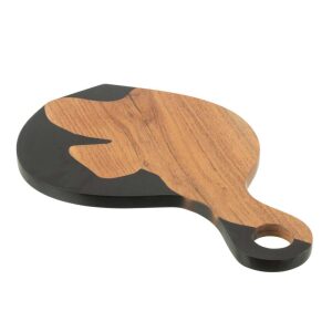 CUTTING BOARD MODERN ACACIA WOOD/RESIN NATURAL/BLACK
