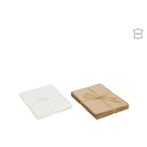 PAPER ANTIQUE PAPER WHITE/BEIGE SMALL ASSORTMENT OF 2