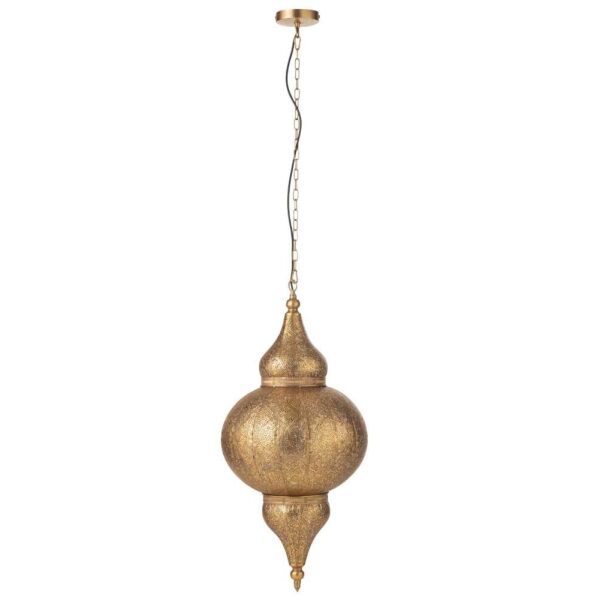 HANGING LAMP BORE METAL GOLD LARGE