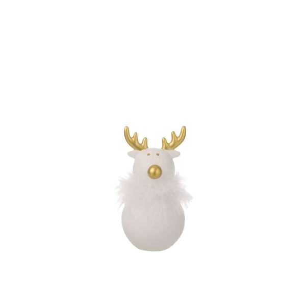 MOOSE CERAMIC ROUND STRIPES GOLD/WHITE SMALL