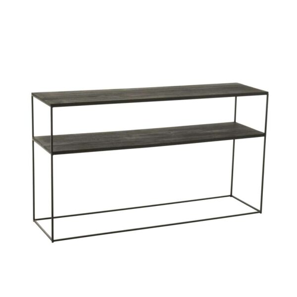CONSOLE RECTANGLE RECYCLED WOOD/METAL BLACK