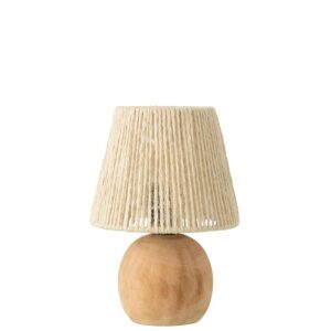 TABLE LAMP LED WOOD/METAL NATURAL