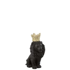 LION CROWN RESIN BLACK/GOLD SMALL