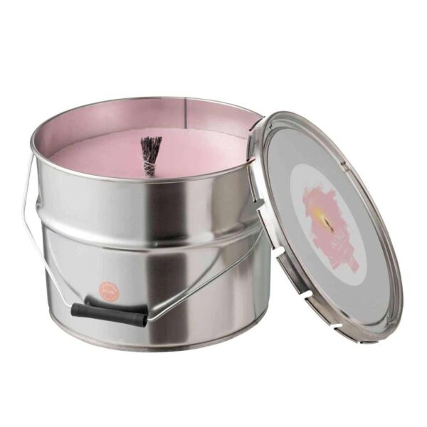 OUTDOORS CANDLE PAINT IKOKO POT METAL/WAX LIGHT PINK LARGE 135H